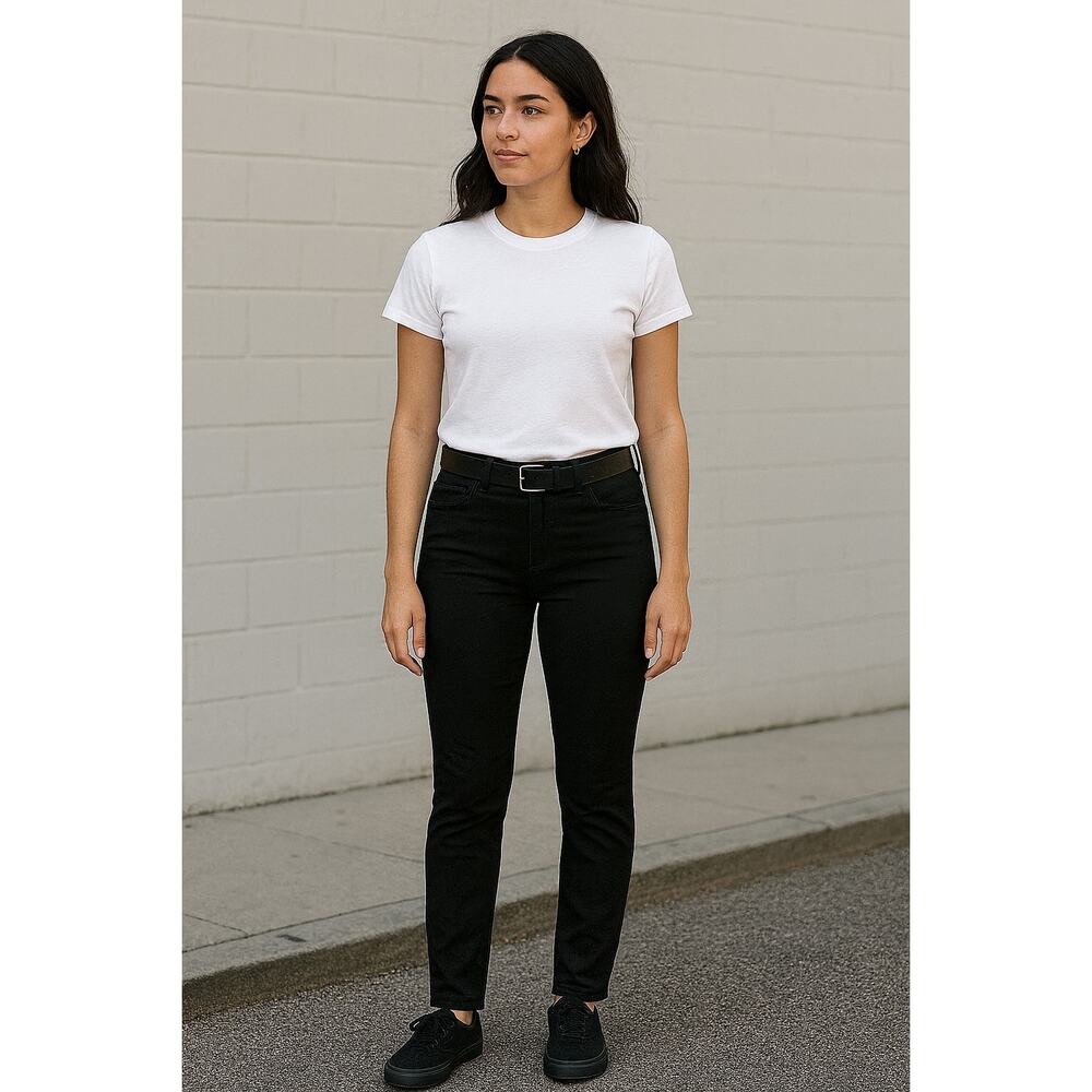 New Dickies Girl Skinny Pants Black Juniors Size 15/32 High Rise Workwear